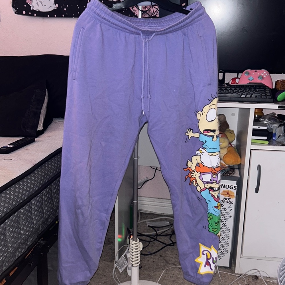 purple sweats from fashion nova, size: M